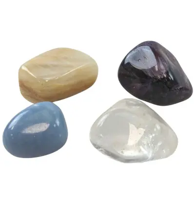 Pack Lithothérapie "Intuition & Spiritualité" - Assortiment 4 pierres roulées