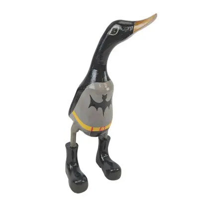 Statue Canard Super-Héros Batman en bois 35cm