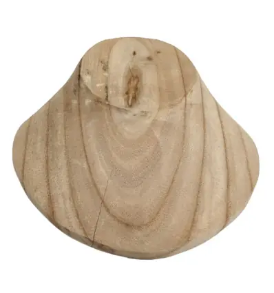 Déclassé - Buste présentoir à colliers en bois brut