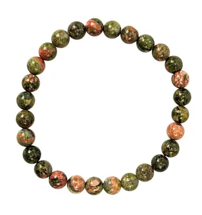 Bracelet en Unakite | Boules 6mm