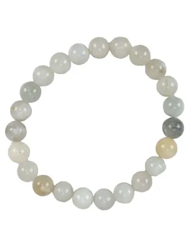 Bracelet Pierre de Lune blanche AB | Boules 8mm