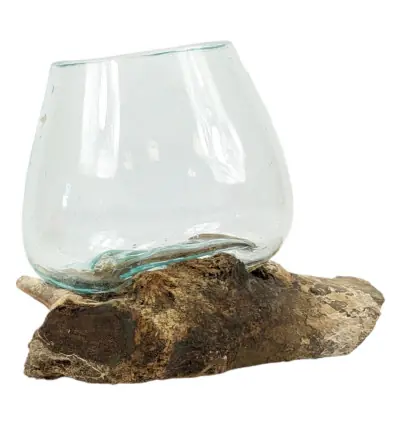 Vase en Verre Soufflé sur Racine de Gamal | Format XS