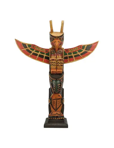 Totem de Tribu Indienne en bois 50cm