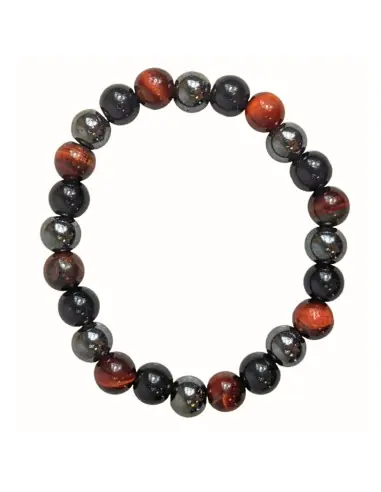 Bracelet multipierres 8mm | Œil de Taureau, Hématite & Onyx