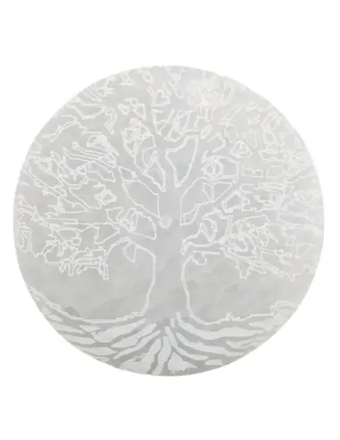 Porte-encens Arbre de Vie en Sélénite - Disque ø10cm