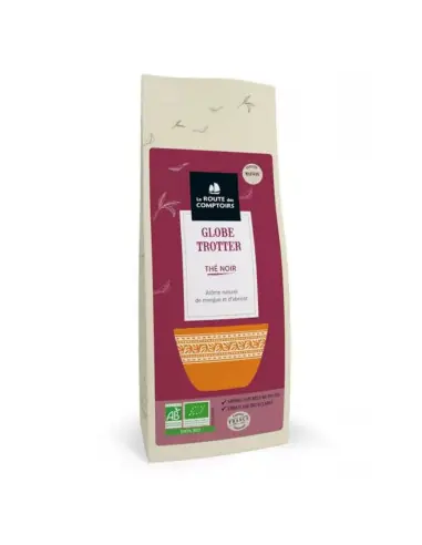 Thé Noir Bio "Globe Trotter" Sachet vrac 100g | Arômes naturels de mangue et d'abricot