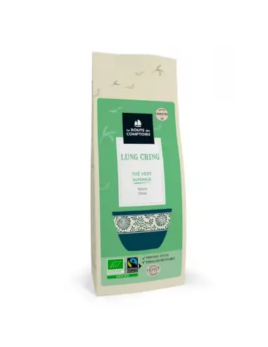 Thé Vert Bio Premium "Lung Ching" Sachet vrac 100g