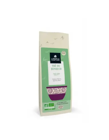 Thé Vert Bio "Thé du bonheur" Sachet vrac 100g