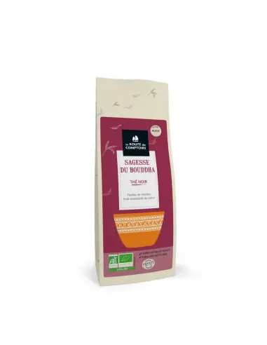 Thé Noir Bio "Sagesse du Bouddha" Sachet vrac 100g | Menthe, Citron & Mangue