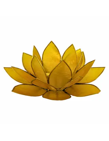 Bougeoir Fleur de Lotus 3ème Chakra | Chakra du Plexus solaire