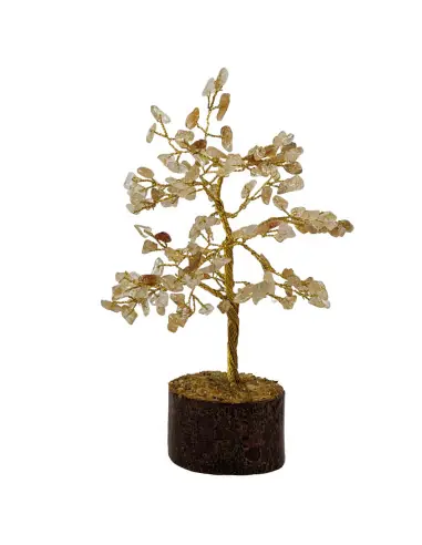Arbre du Bonheur 20 cm avec pierre Citrine naturelle