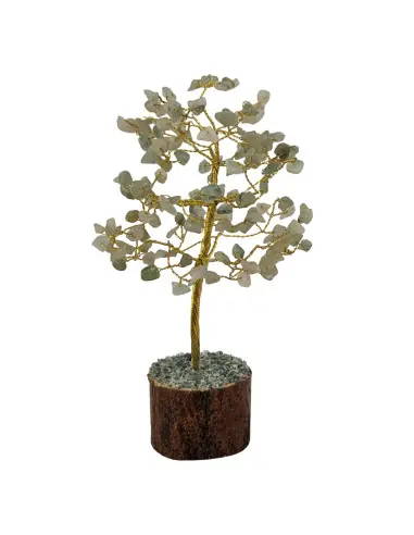 Arbre du Bonheur 20 cm avec pierre Aventurine naturelle