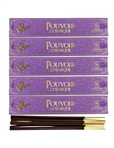 Encens "Pouvoir Cosmique" Nag Champa - Lot de 5 boîtes de 15g