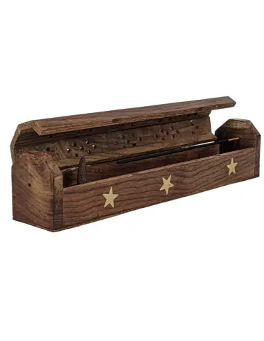Porte-encens avec rangement / boîte en bois | motif Étoile