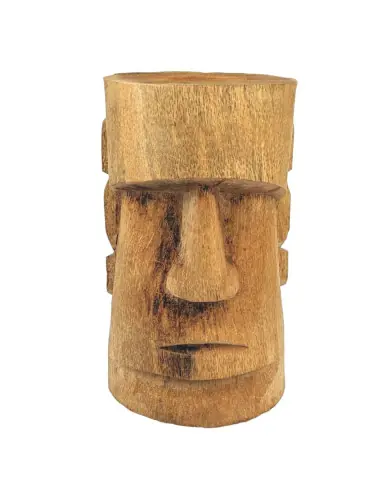 Statue Moai de l'île de Pâques en cocotier 30cm