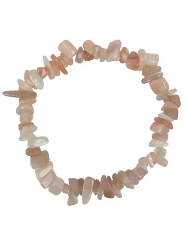Bracelet Baroque en Pierre de Lune Rose