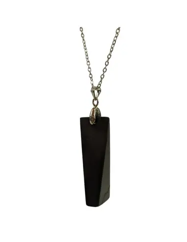 Collier Shungite | Pendentif pierre taillée + chaîne acier