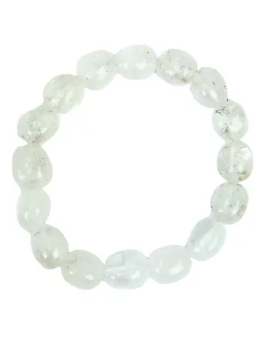 Bracelet Cristal de Roche | Pierres roulées 10mm