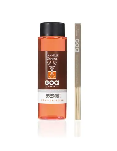 Recharge de parfum Cannelle Orange - Goa 250ml + 1 pack rotin