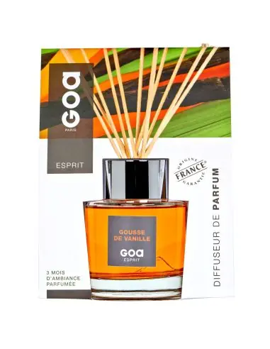 Gousse de Vanille - Diffuseur de Parfum à tiges de rotin Goa - Goatier Esprit 200ml