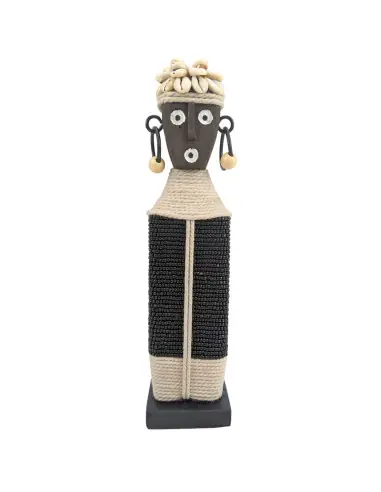 Statuette Namji 28cm - Perles Noires & Coquillages 28cm