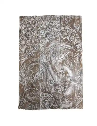 Tableau Tête de Bouddha Zen | Triptyque en Bois 100x67cm