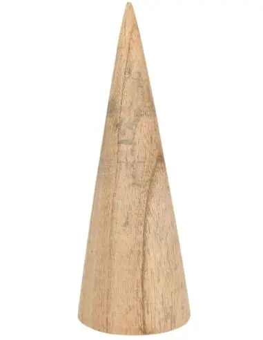 Déclassé - Présentoir à bracelets | Cône en bois massif brut 20cm