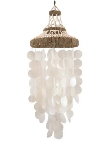 Suspension Bohème "Moana" en nacre de Capiz 85cm
