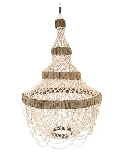 Lustre Balinais "Mareva" en coquillages naturels ⌀40cm