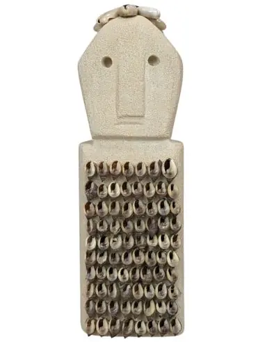 Statuette en Pierre & Petits Coquillages 16cm | Savoir-faire traditionnel de Sumba