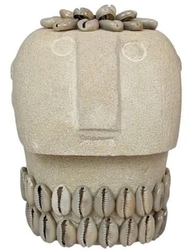 Statuette en Pierre & Coquillage 10,5cm | Savoir-faire de Sumba
