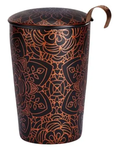 Tisanière Double Paroi "Mandala Ebony" 350ml | Teaeve