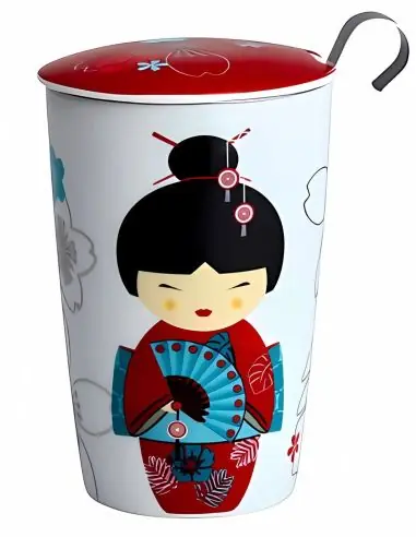Tisanière Double Paroi "Little Geisha" rouge 350ml | Teaeve