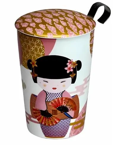 Tisanière Double Paroi "Little Geisha" rose 350ml | Teaeve