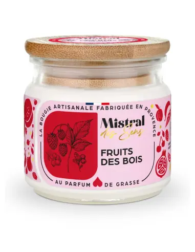 Bougie Parfumée Artisanale "Fruits des Bois" 40 heures 150ml | Mistral des Sens