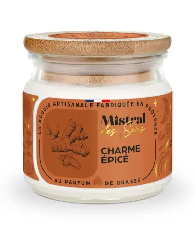 Bougie Parfumée Artisanale "Charme épicé" 40 heures 150ml | Mistral des Sens