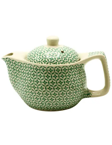 Théière Chinoise en Porcelaine Mosaïque Verte | Filtre Métal - 350ml