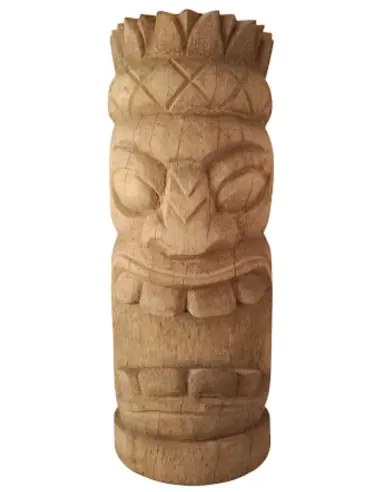 Statue Intérieur / Extérieur "Tiki Panapeo" en bois de Cocotier 50cm