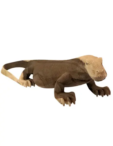 Sculpture Varan XL en bois de suar 100cm | Pièce Unique