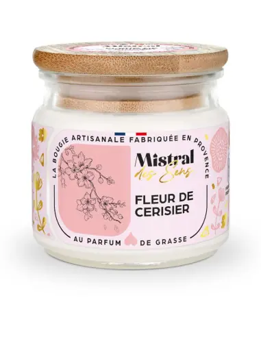 Bougie Parfumée Artisanale "Fleur de Cerisier" 40 heures 150ml | Mistral des Sens