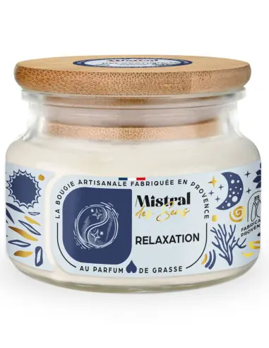 Bougie Parfumée Artisanale "Relaxation" 70 heures 300ml | Mistral des Sens