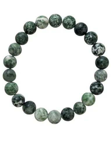 Bracelet Agate Arbre Mate | Boules 8mm