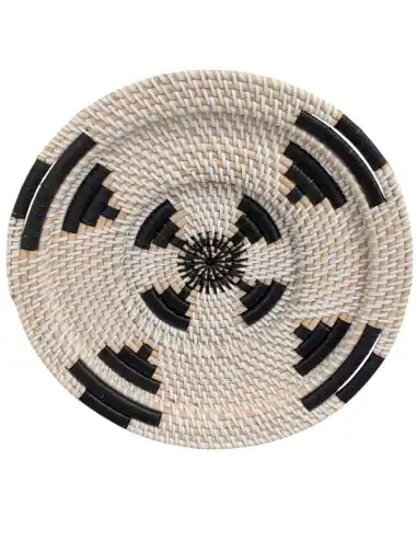 Assiette murale Bohème "Ayu" en rotin ⌀30cm | Fait Main à Bali