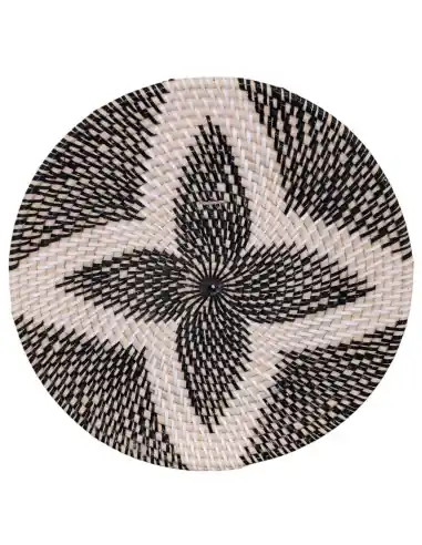 Assiette murale Bohème "Ainur" en rotin ⌀30cm | Fait Main à Bali