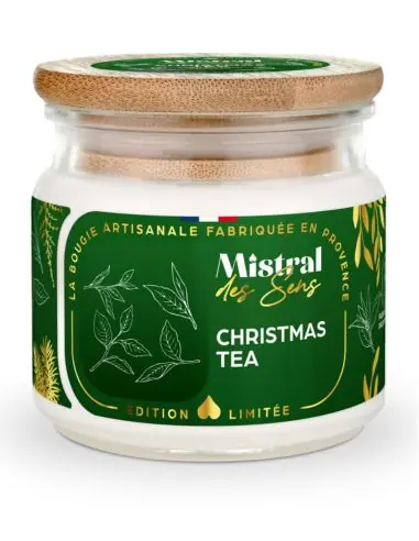 Bougie Parfumée "Christmas Tea" Édition Limitée - 40 heures 150ml | Mistral des Sens