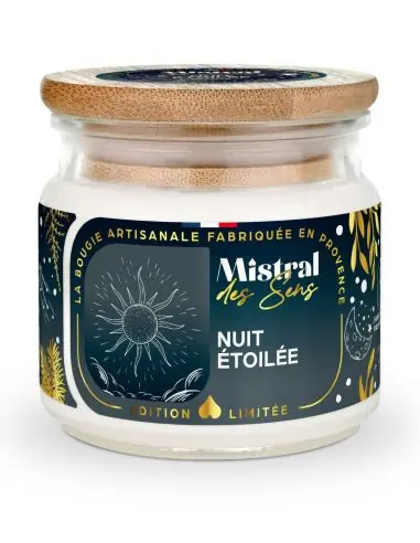 Bougie Parfumée "Nuit Étoilée" Édition Limitée - 40 heures 150ml | Mistral des Sens