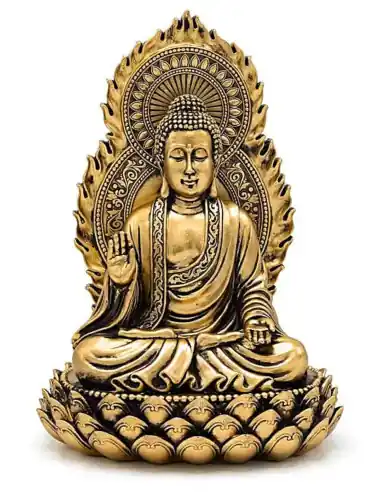 Statue Bouddha Shakyamuni Doré 26cm | Décoration Spirituelle
