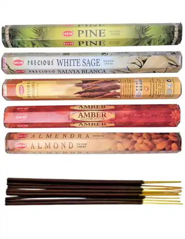 Assortiment d'encens - Bouquet "Hiver Enchanté" 5 parfums / 100 bâtons | HEM Édition Limitée