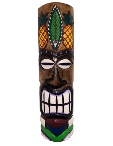 Masque Tiki Polynésien 50cm en Bois | Inspiration Hawaï