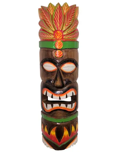 Masque mural Tiki 50cm en Bois | Tradition Hawaïenne